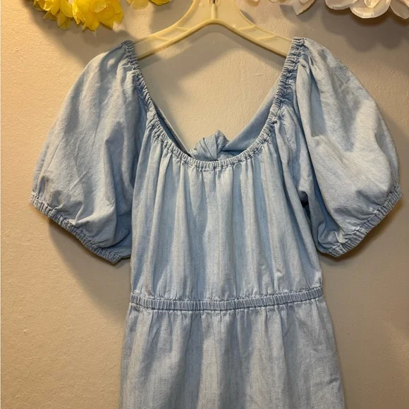 Old Navy Light Blue Puff Sleeve Mini Dress - Picture 2 of 13